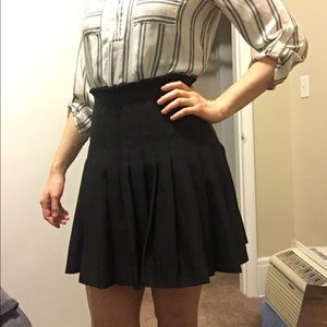 Black Zac Posen Pleated Skirt